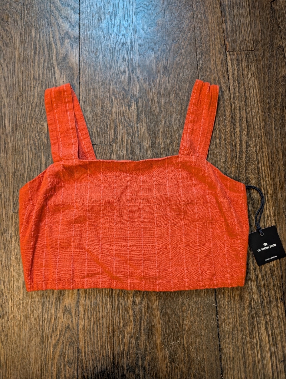 The Normal Brand Orange Square Cropped Tank